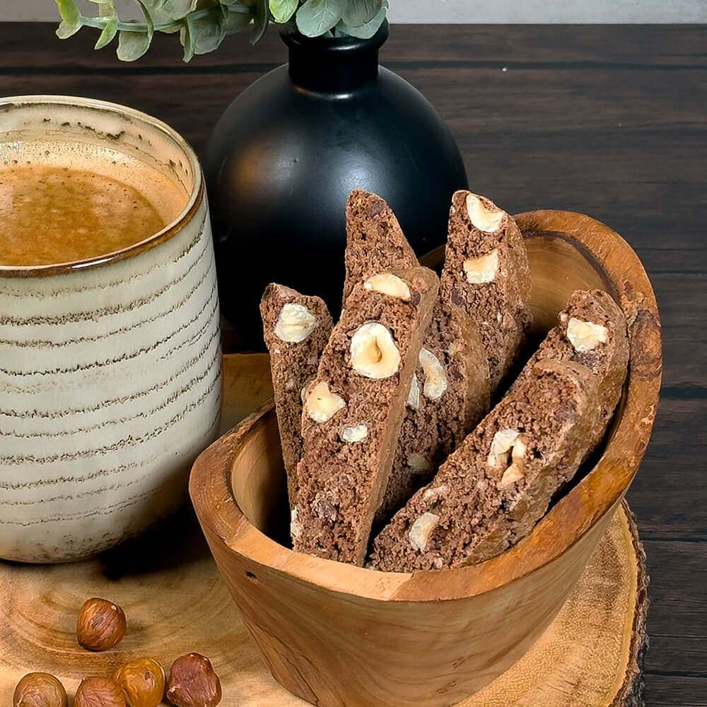 Chocolate Hazelnut Biscotti with hazelnuts from Oregon