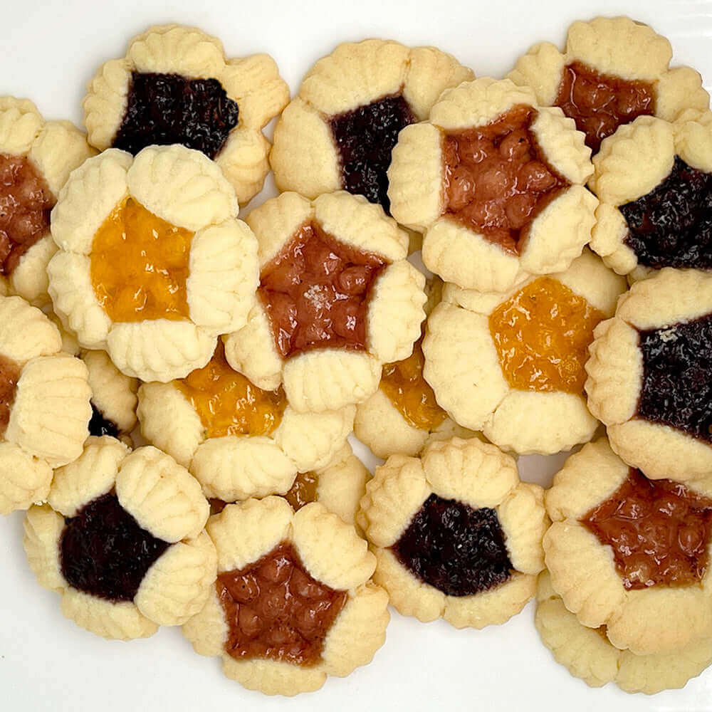 Assorted Fruit Blossom Jam Cookies