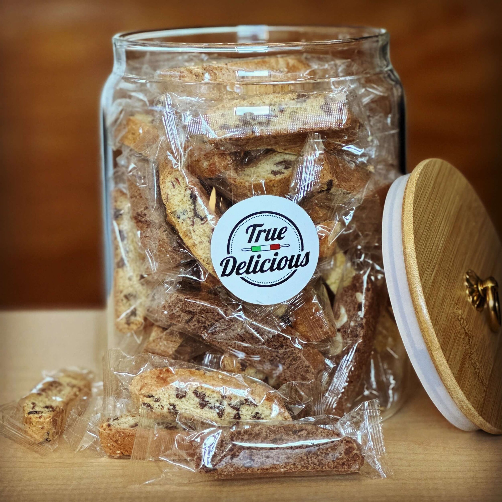 Individually Wrapped Biscotti - Sample pack 100pcs, mixed flavors - True Delicious | Authentic Italian Desserts