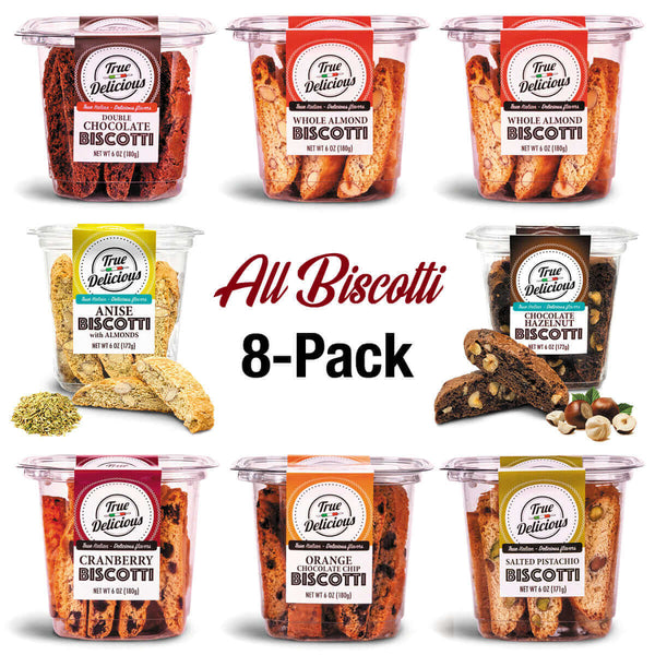 All Flavors Biscotti 8-Pack | Indulgent Artisan Treats