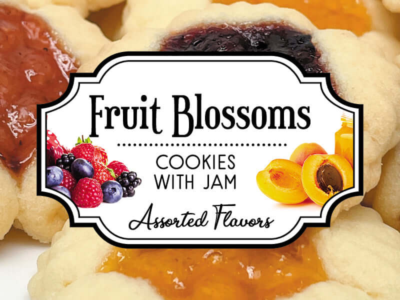 Fruit Blossoms Italian Thumbprint Cookies with Jam 