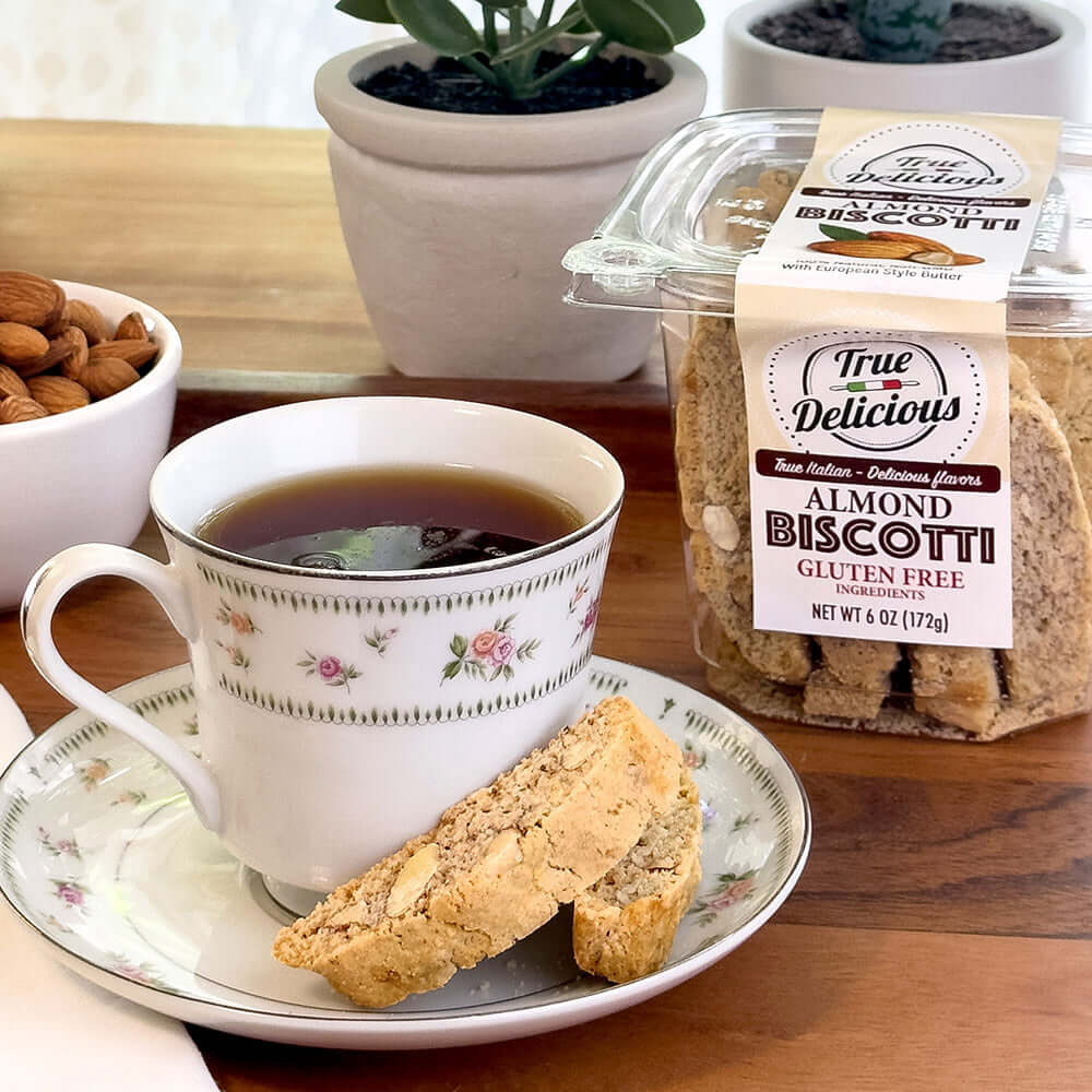 Gluten Free Ingredients Almond Biscotti - True Delicious | Authentic Italian Desserts