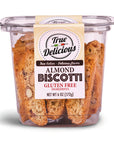 Gluten Free Ingredients Almond Biscotti - True Delicious | Authentic Italian Desserts