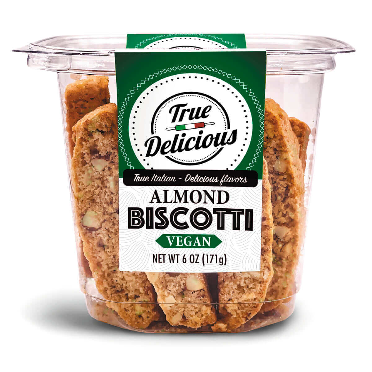 Vegan Almond Biscotti - True Delicious | Authentic Italian Desserts