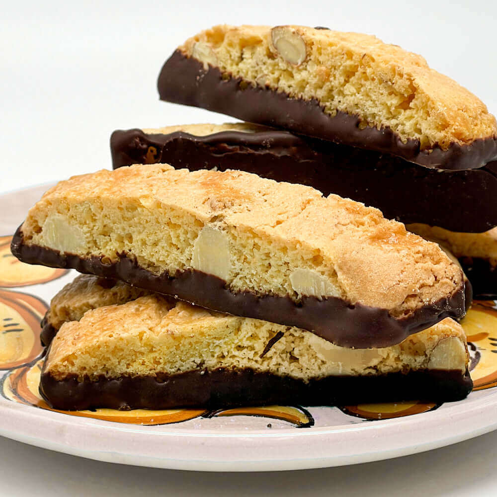 Chocolate Dipped Almond Biscotti