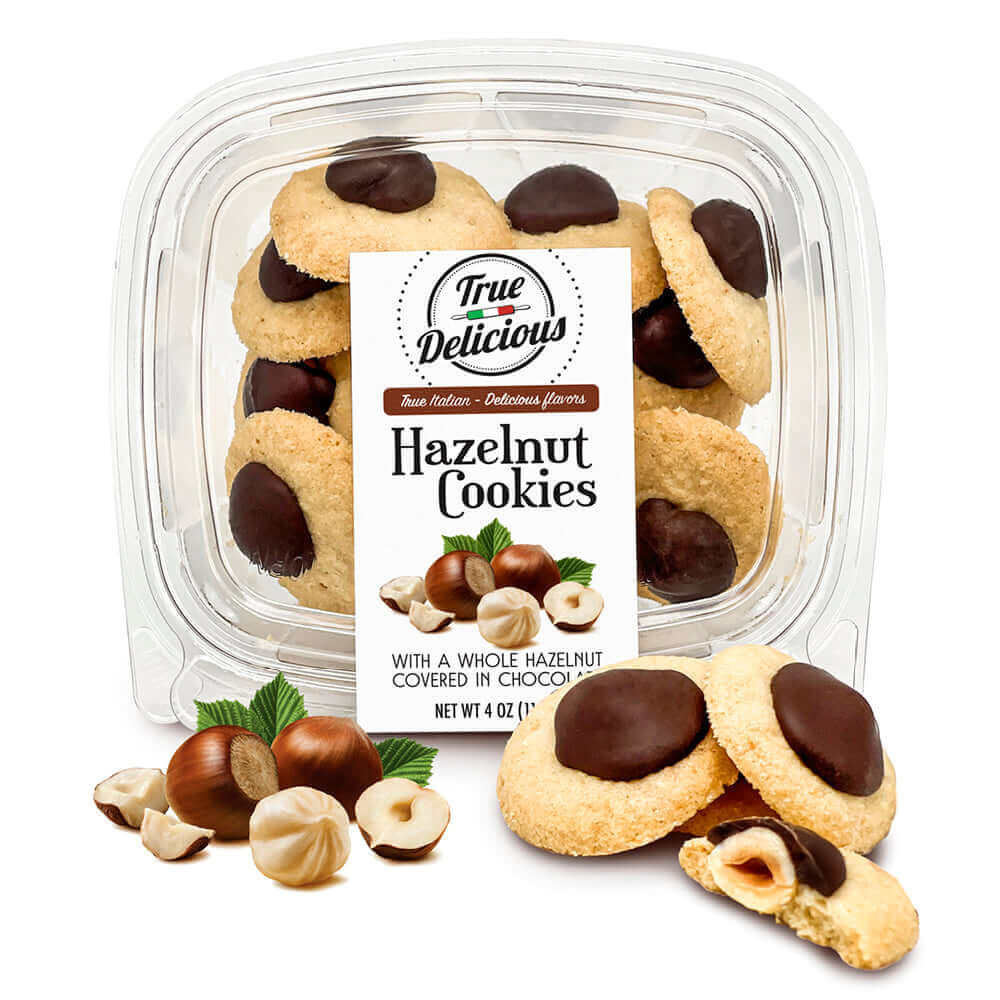 Hazelnut Cookies with Chocolate - True Delicious | Authentic Italian Desserts